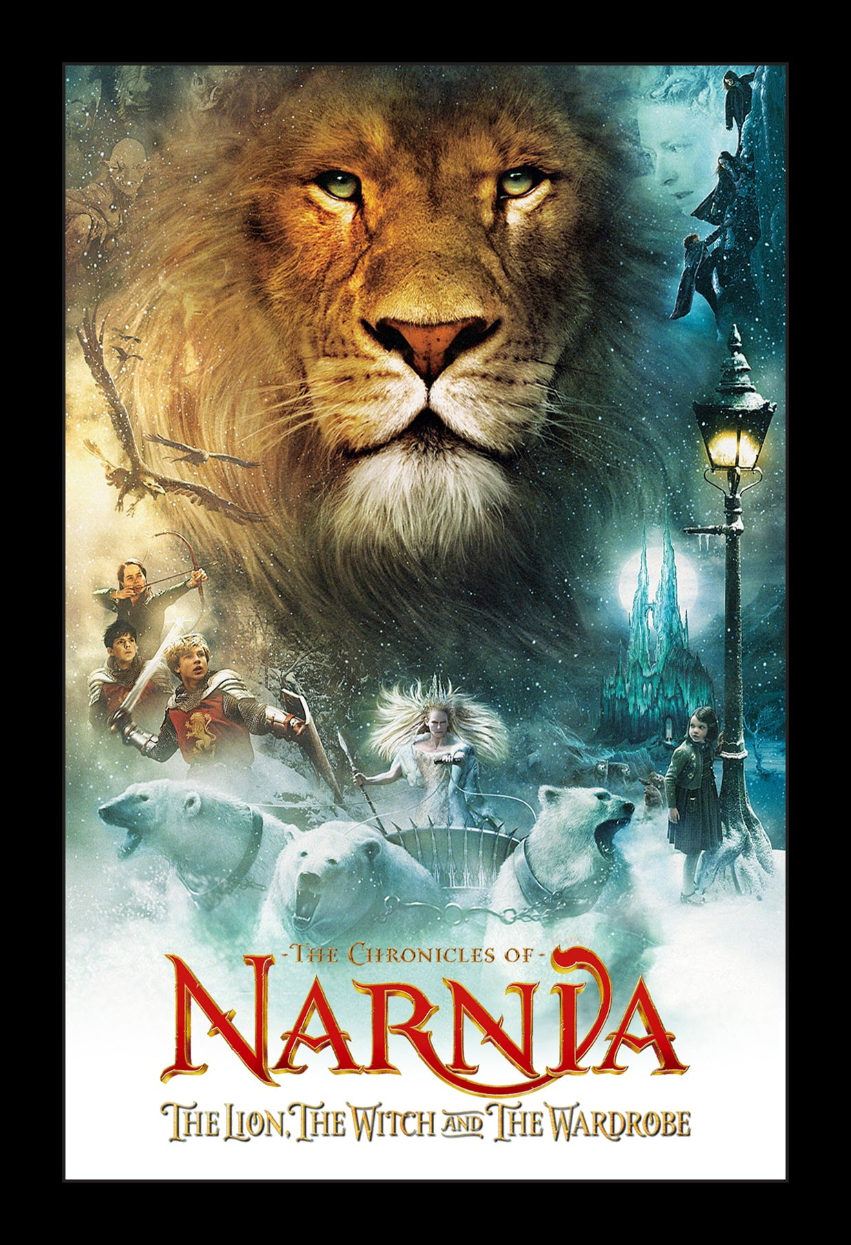 THE CHRONICLES OF NARNIA: THE LION, THE WITCH, AND THE WARDROBE - 11x17  Framed Movie Poster - Walmart.com, image size:1235x1805