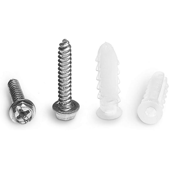 THE CIMPLE CO - (10) Ribbed Conical Anchors and (10) Screws, Drywall, Brick, Concrete, Masonry