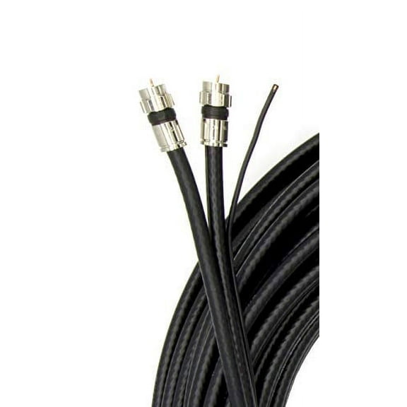 THE CIMPLE CO - 100ft Dual with Ground RG6 Coaxial - Twin Coax Cable (Siamese Cable)