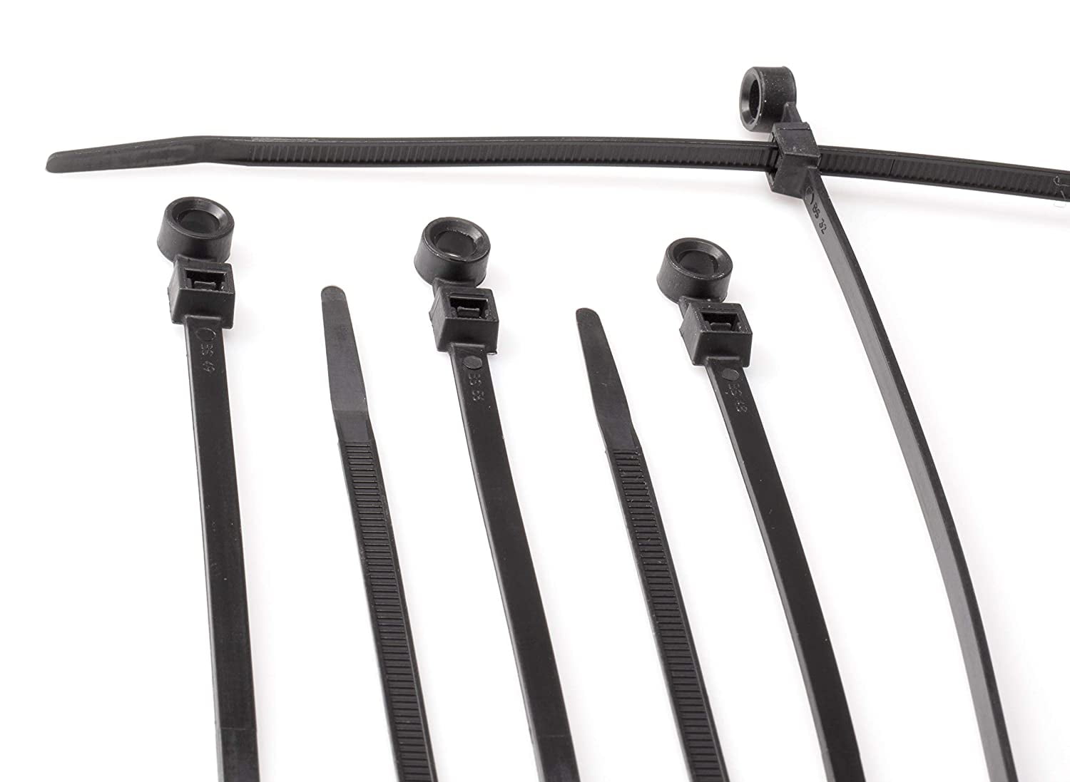 THE CIMPLE CO - 14 Inch Zip Ties - Heavy Duty - Pack of 100 Nylon Ties - Screw Mount - Black