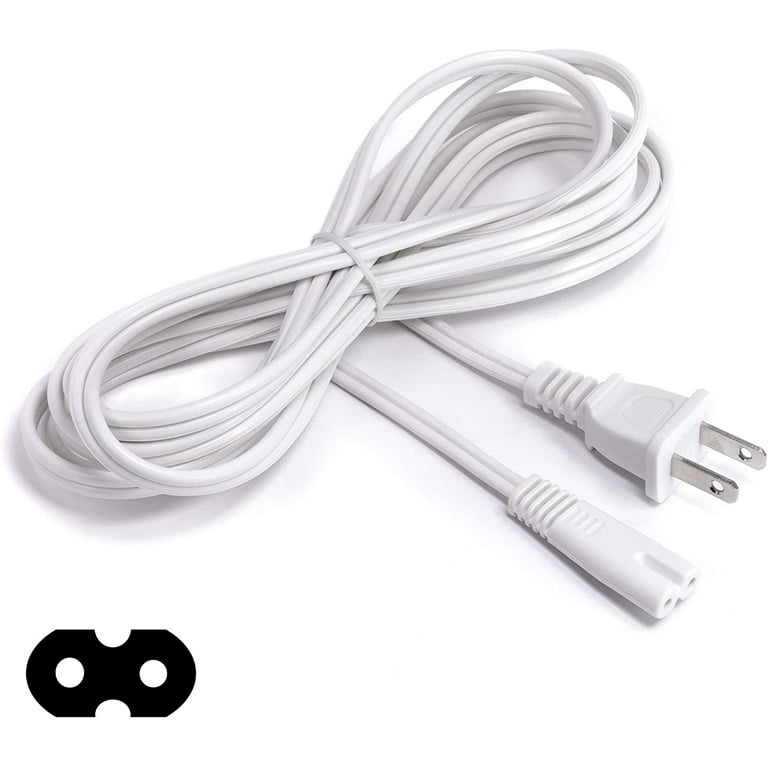 THE CIMPLE CO - 2 Prong Figure 8 Power Cord Cable -Non-Polarized