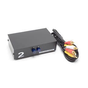 THE CIMPLE CO - 2 Way Switch Composite Video Switcher -Black- with RCA AV Cable