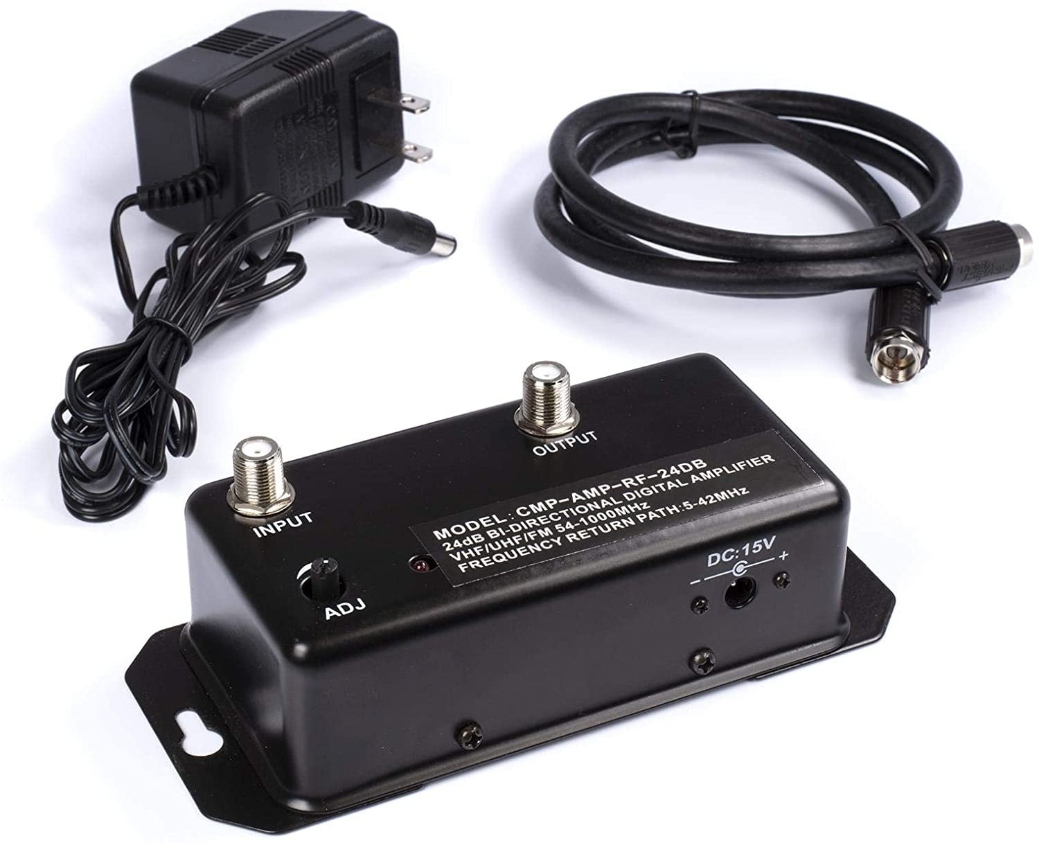 THE CIMPLE CO - 24dB TV Antenna Digital Signal Booster Amplifier for HDTV  Cable - w/ Coax Cable 