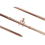 THE CIMPLE CO - 4ft Copper Grounding Rod 3/8 inches dia with Pre-Installed Ground Rod Clamp 1 Pack