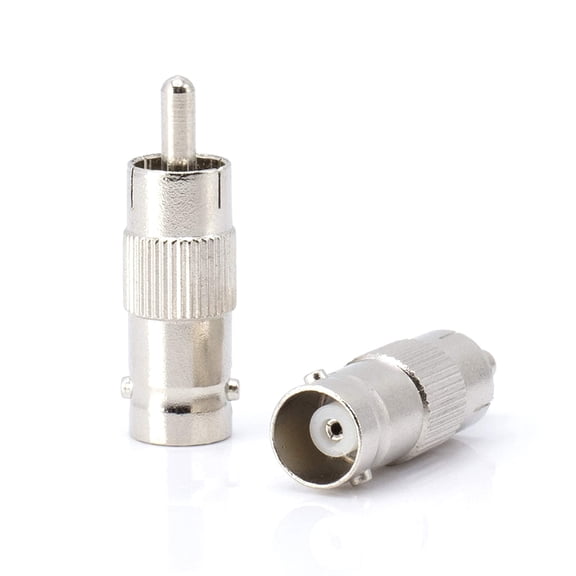 THE CIMPLE CO - BNC Female to RCA Male Adapter - CCTV Connector Coupler Plug - 50 Pack
