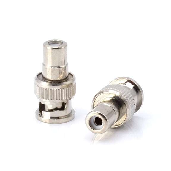 THE CIMPLE CO - BNC Male to RCA Female Adapter - CCTV Connector Coupler Plug - 4 Pack