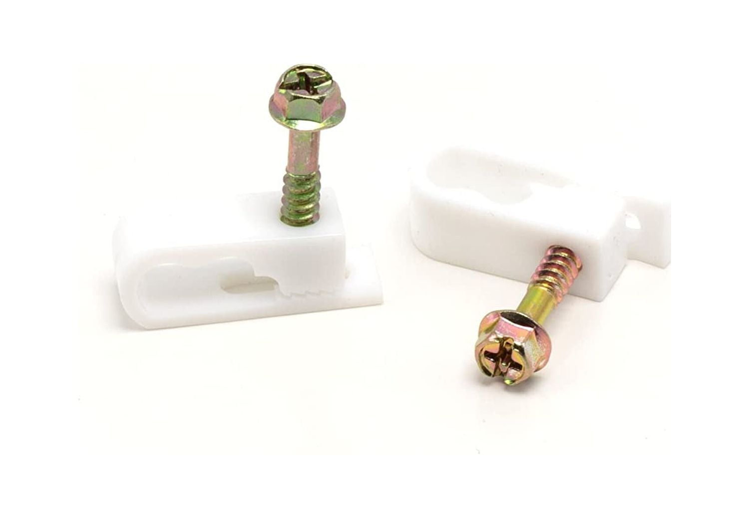 THE CIMPLE CO Coax Cable Clips White 10 Pieces Dual / Twin