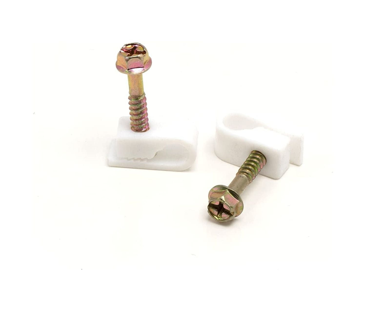 THE CIMPLE CO Coax Cable Clips White 10 Pieces Single Coaxial