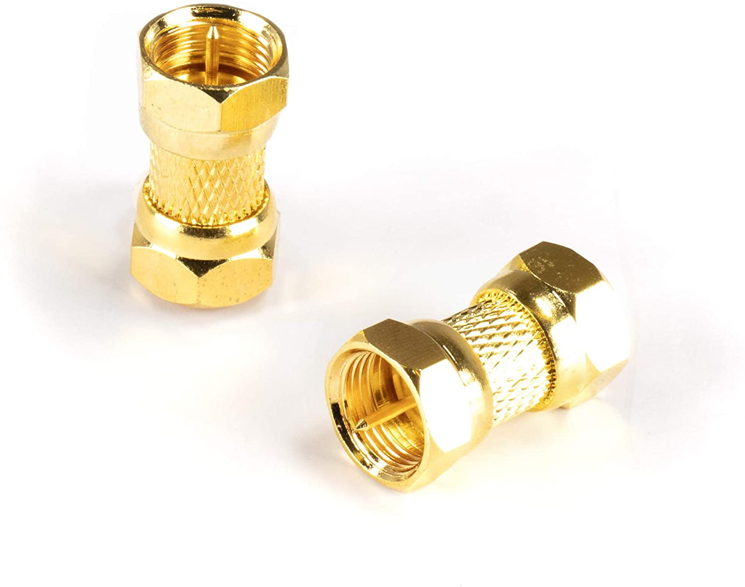 THE CIMPLE CO Coax Cable Extension Adapter Gold 4 Pack Male Male