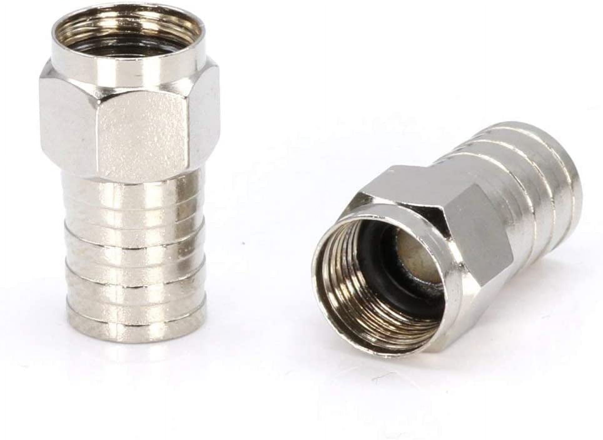 THE CIMPLE CO - Coaxial Cable Crimp Connector - RG6 F-Type Coax Cable TV Satellite - 4 Pack