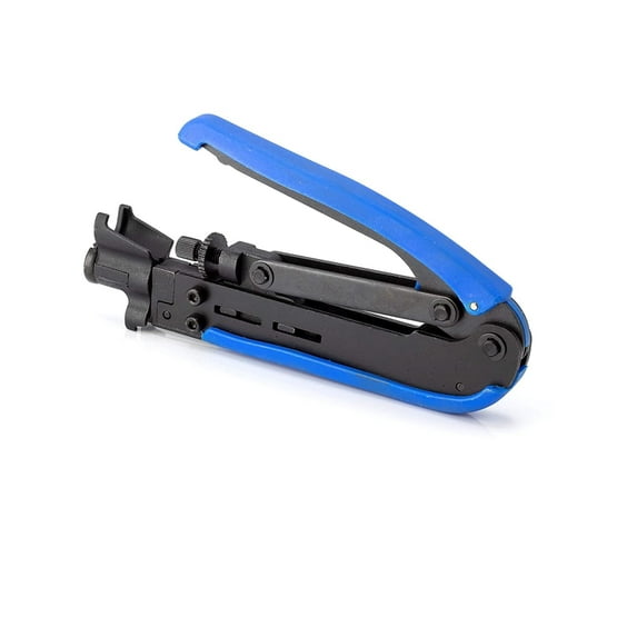 THE CIMPLE CO - Coaxial Cable Crimper Compression Tool -Blue- RG6 RG11 RG59 F Connector Crimping