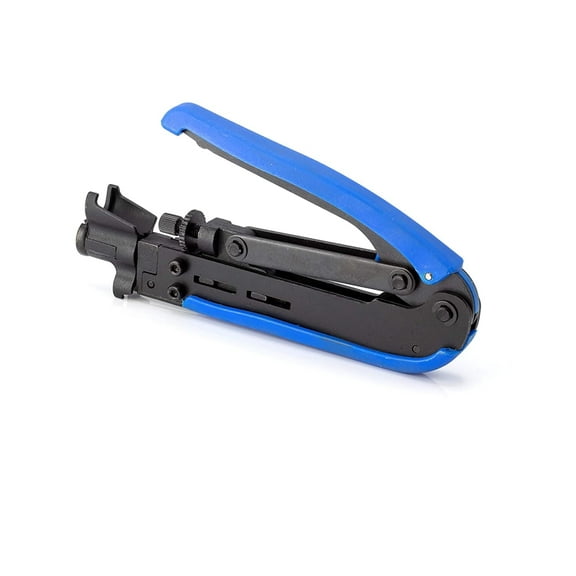 THE CIMPLE CO - Coaxial Cable Crimper Compression Tool -Blue- RG6 RG11 RG59 F Connector Crimping