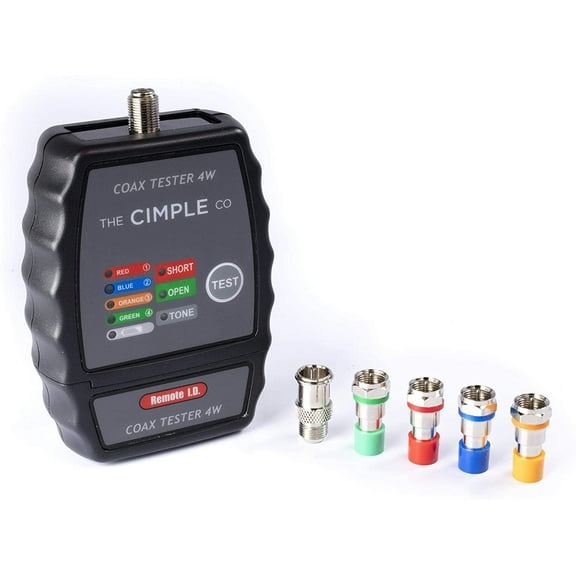 THE CIMPLE CO - Coaxial Cable Toner Tester - 4-Way Mapper Coax Locator Tracker Commercial Grade