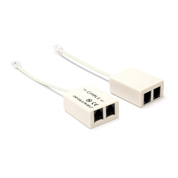 THE CIMPLE CO - DSL Phone Line Filter - 2 Pack - Reduce Digital Noise with Splitter