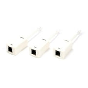 THE CIMPLE CO - فلتر خط هاتف DSL - 3 Pack - Ivory - تقليل الضوضاء الرقمية الناتجة عن خط DSL