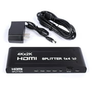THE CIMPLE CO - HD 1080P HDMI Splitter with High Speed HDMI Cable - 4 Port 1x4 2K, 4K, 3D