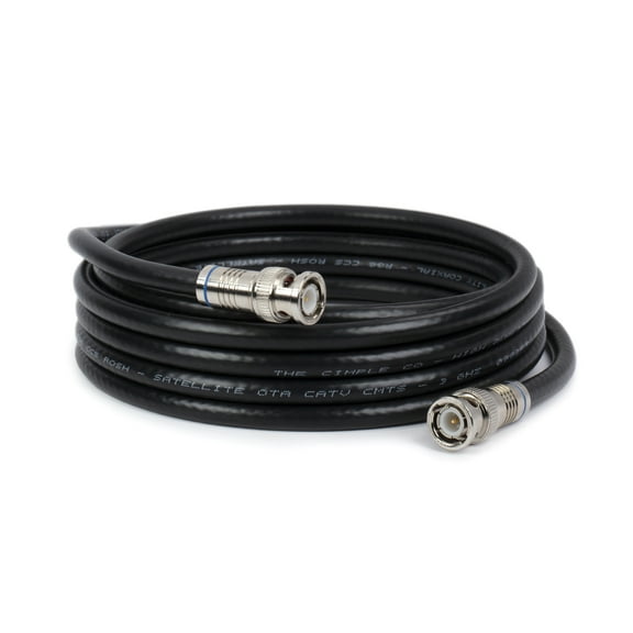 THE CIMPLE CO - HD SDI Cable - Black Coaxial BNC Male to Male 25ft - 75 Ohm 3Gbps