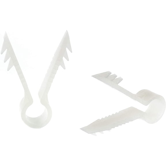 THE CIMPLE CO - Push In Clips - Quality Plastic Cable Clips Stucco Tools - Pack of 10 - White