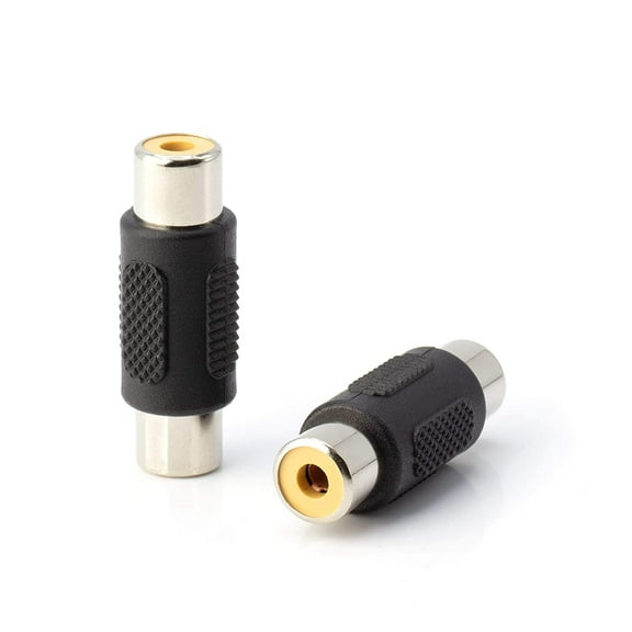 THE CIMPLE CO - RCA Female to Female Coupler - Extender / Barrel - Extension Adapter - 4 Pack