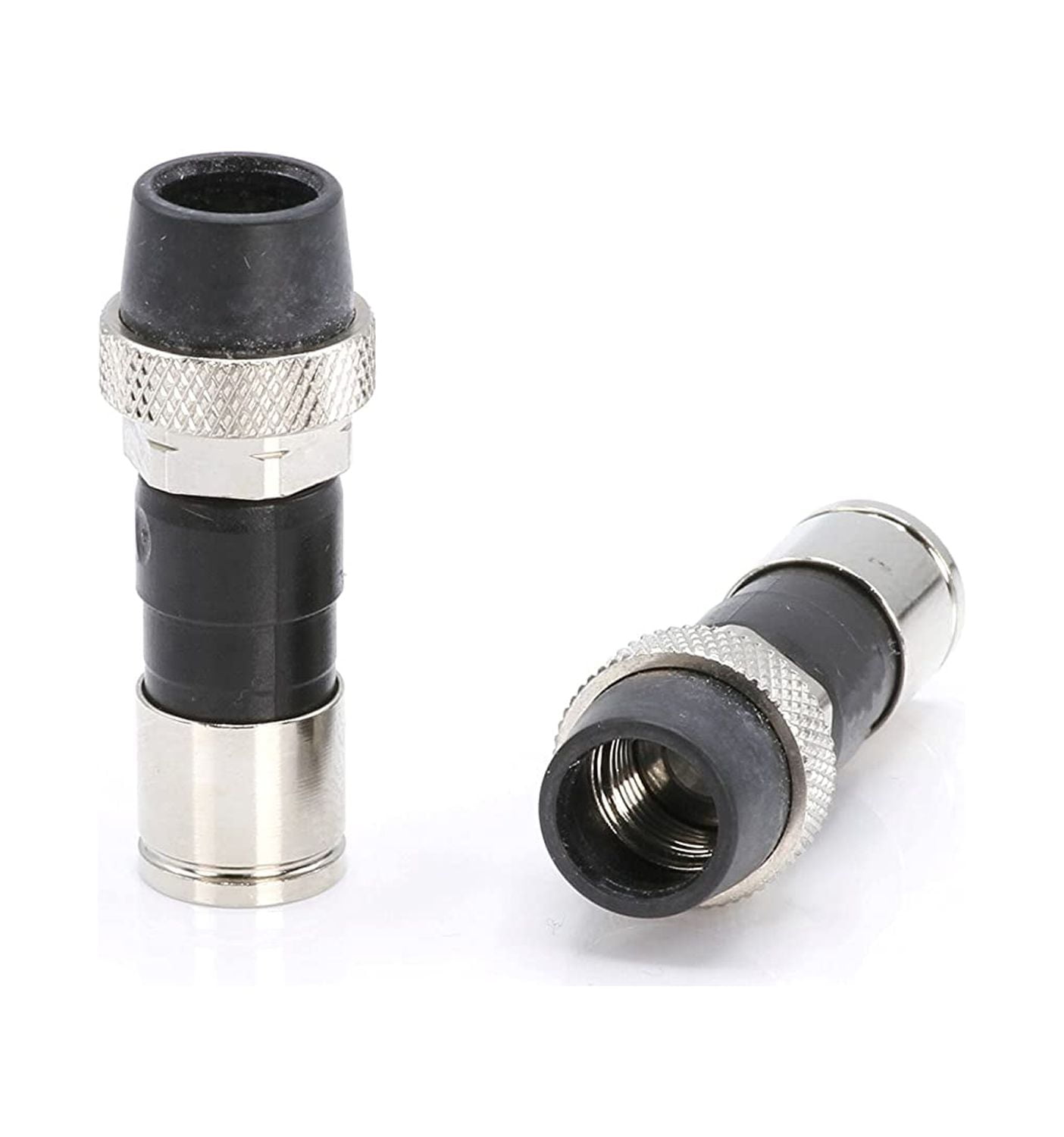 THE CIMPLE CO - RG6 Coaxial Cable Connectors - Coax Compression Fittings w Weather Seal - 4 ea