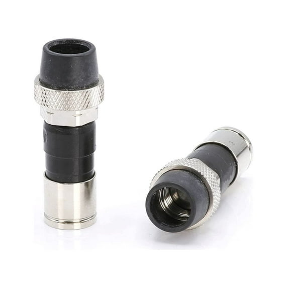 THE CIMPLE CO - RG6 Coaxial Cable Connectors - Coax Compression Fittings w Weather Seal - 50 ea