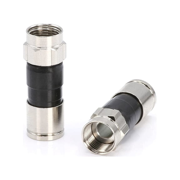 THE CIMPLE CO - RG6 Coaxial Cable Connectors - Coax Compression Fittings with Water Tight - 4 ea