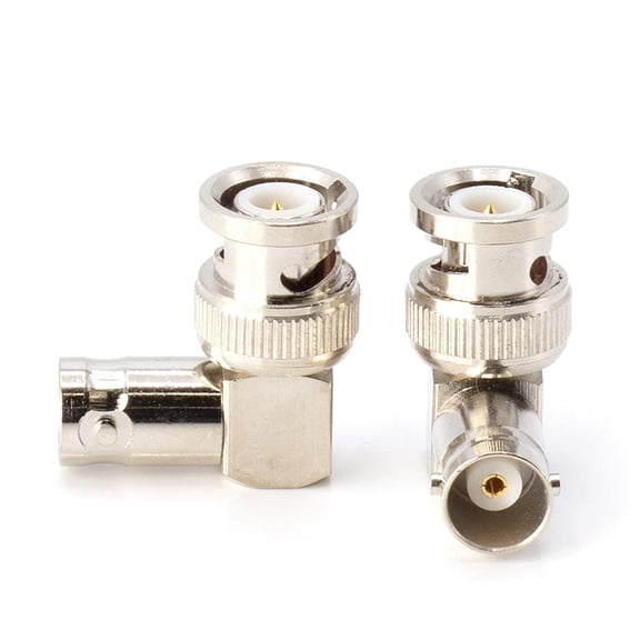 THE CIMPLE CO - Right Angle BNC Connector - BNC Male to Female Elbow Adapter - 25 PCS