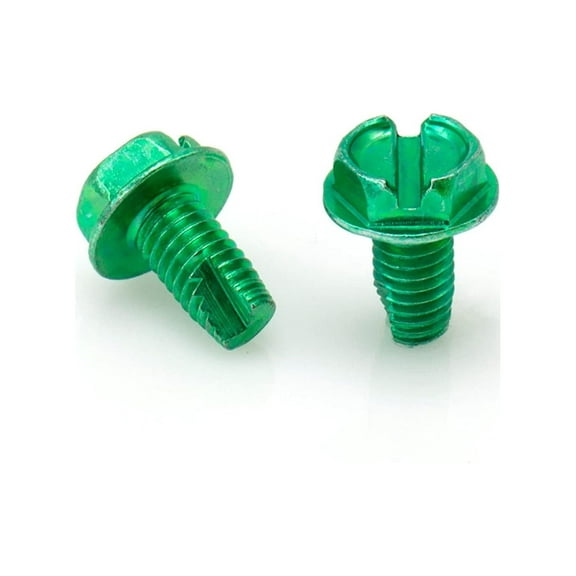 THE CIMPLE CO - Self Tapping Green Grounding Screws - Hex Head and Flat Head Screws -100 Pack