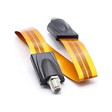 Ezonpinzv PZV High Frequency Coaxial Flat Cable For Windows And Door Ultra Flat Ghost Wire Coax Compatible With Directv Satellite Dish At T Comcast White Color