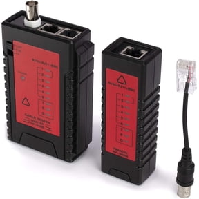 THE CIMPLE CO - Universal Network Cable Tester Tool, BNC, RJ45, RJ11 (3-in-1) Multi-Tester Black