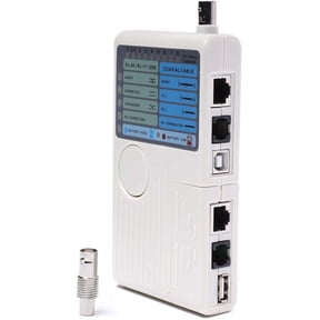 THE CIMPLE CO - Universal Network Cable Tester Tool, BNC, RJ45, RJ11, USB (4-in-1) Multi-Tester
