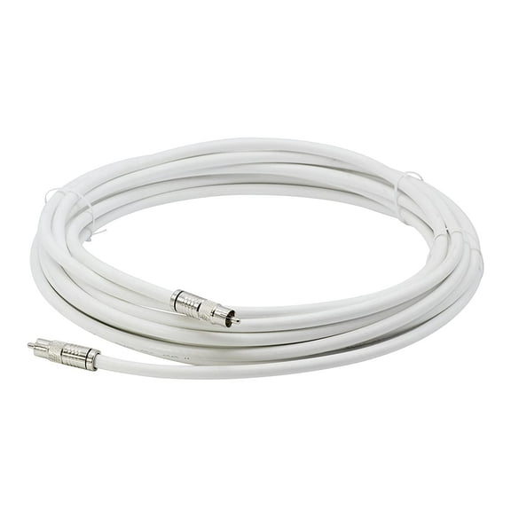THE CIMPLE CO - White Digital Audio Coaxial Cable Subwoofer Cable - (S/PDIF) RCA Cable, 40 Feet