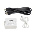 thumbnail image 1 of THE CIMPLE CO - White VGA to HDMI Converter Adapter Box with High Speed HDMI Cable, 1 of 9