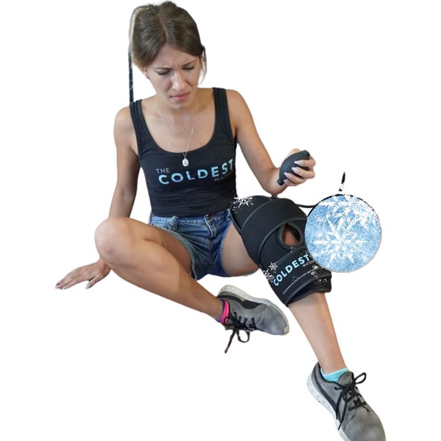 THE COLDEST Knee Ice Pack Reusable Wrap for Cold Therapy, Pain