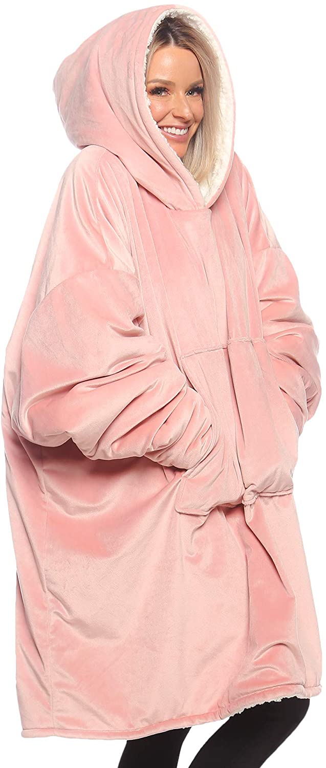 THE COMFY Original , Oversized Microfiber & Sherpa Wearable Blanket