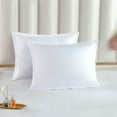 thumbnail image 1 of THE COTTON & SILK 100% Luxury Long-Staple Cotton Pillow Sham / Pillowcase, Set of 2, with Envelope Closure on the back, White, King Size, 1 of 5