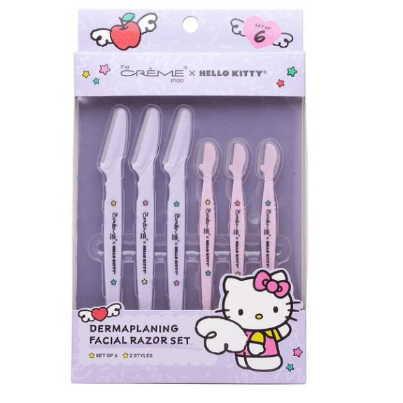 THE CREME SHOP X HELLO KITTY DERMAPLANING FACIAL RAZOR SET OF 6