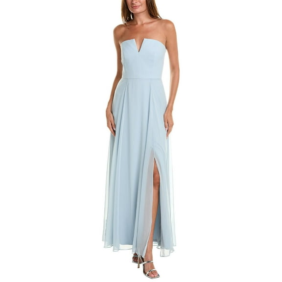 THE DESSY GROUP womens Dessy Collection Chiffon Maxi Dress, 8
