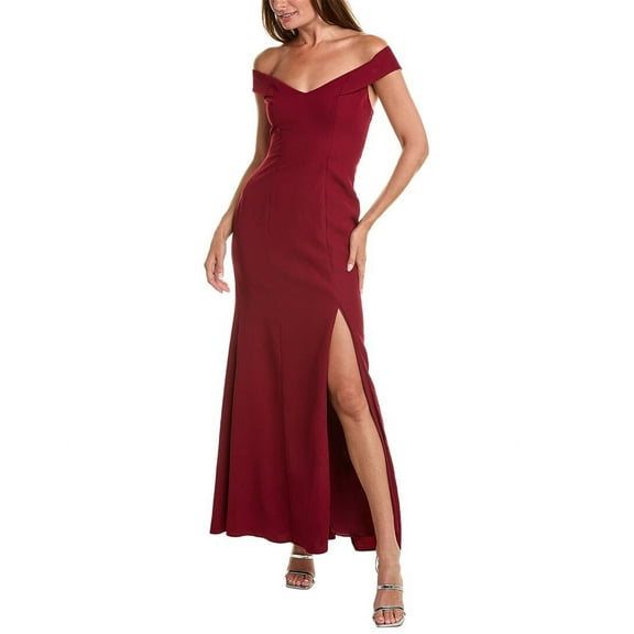 THE DESSY GROUP womens Dessy Collection Off-the-Shoulder Gown, 4