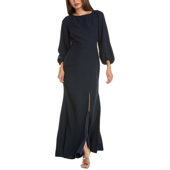 THE DESSY GROUP womens Dessy Collection Open Back Gown, 0, Blue