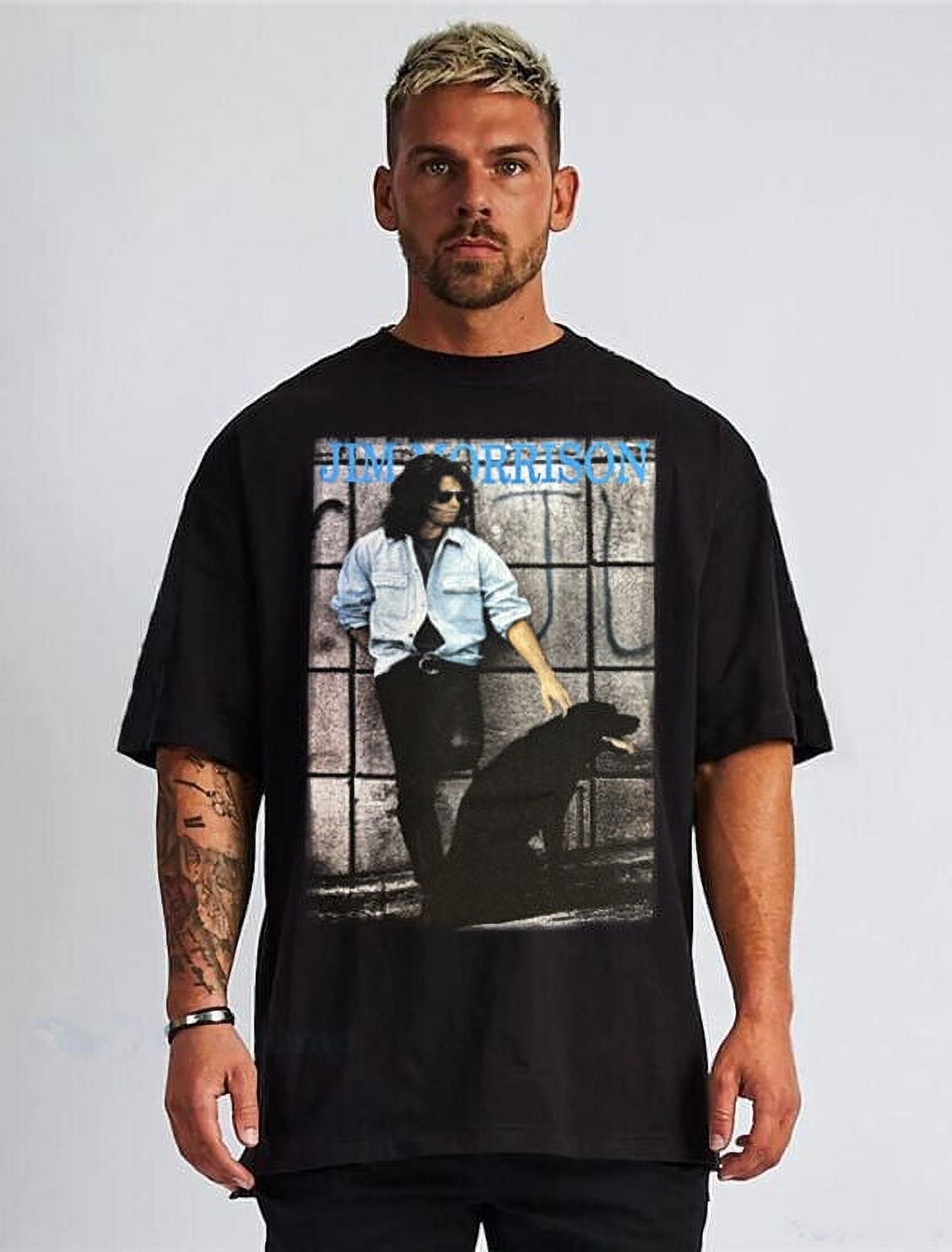 THE DOORS JIM MORRISON CLASSIC ROCK BLACK T SHIRTS MEN'S SIZES