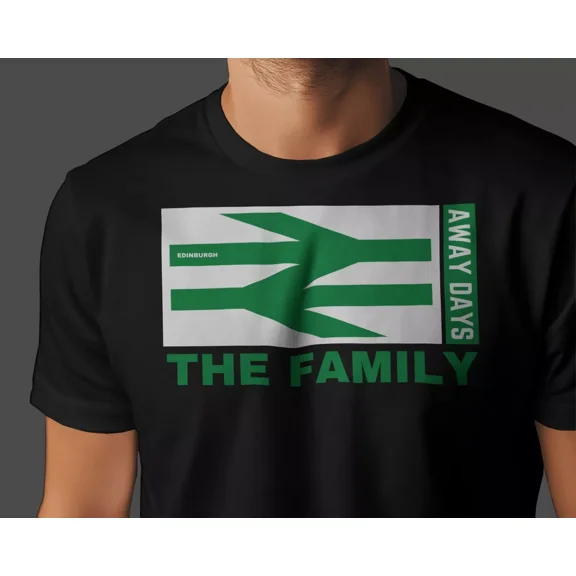 THE FAMILY Away Days T-Shirt | Hibernian Hibs Hooligans Blackleys | Uni Org