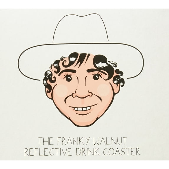 THE FRANKY WALNUT REFLECTIVE DRINK COASTER