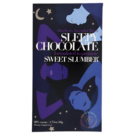 THE FUNCTIONAL CHOCOLATE SLEEPY BAR CHOC BLUE 1.75 OZ - Pack of 12