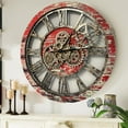 THE GEARS CLOCK Wall Clock with Real Moving Gears AMLI_ 24 in Round