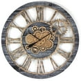 thumbnail image 1 of THE GEARS CLOCK Wall Clock with Real Moving Gears AM-LI_ 36 in Round Carbon-Grey, 1 of 8