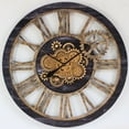 THE GEARS CLOCK Wall Clock with Real Moving Gears AMLI_ 36 in Round