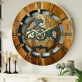 THE GEARS CLOCK Wall Clock with Real Moving Gears CALI_ 24 in Round