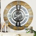 THE GEARS CLOCK Wall Clock with Real Moving Gears ENLI_ 24 in Round