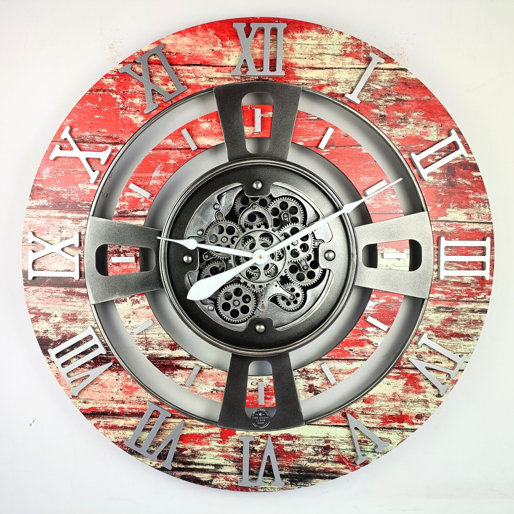 THE GEARS CLOCK Wall Clock with Real Moving Gears ENLI_ 36 in Round